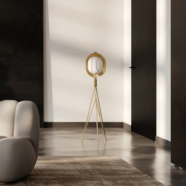 Állólámpa 101 COPENHAGEN, Pearl, dimmable, Arany / Sárgaréz, Nappali, Alumínium, Dizájn
