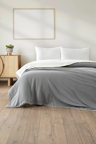 L'essential Maison Double Blanket Grey Likya - Grey