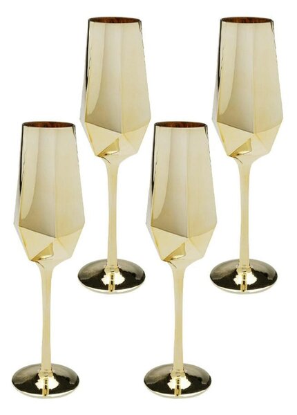KARE Design Diamond Pezsgőspohár Készlet Arany 365ml