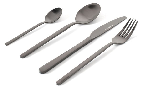 KARE Design Gloria Matt Black Titán Evőeszközkészlet 16 db