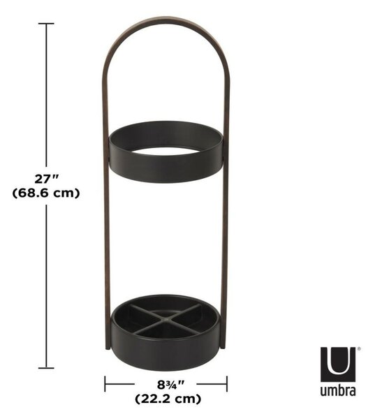 Umbra Bellwood Esernyőtartó Állvány Diófa Fekete