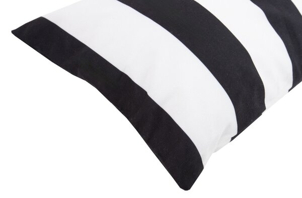 SHP Azure Dekorációs Párna 30x50 cm Poliészter Fehér-Fekete Csíkos