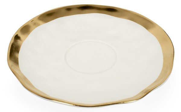 Kare Design Bell Kávéscsésze Szett Porcelán Fehér-Arany 4 Darabos