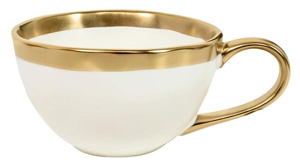 Kare Design Bell Kávéscsésze Szett Porcelán Fehér-Arany 4 Darabos