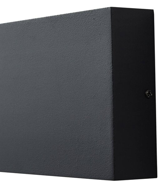 Lindby LED kültéri falilámpa Jarte, fekete, fém, 17 cm, IP54, Fekete, Alumínium, Modern