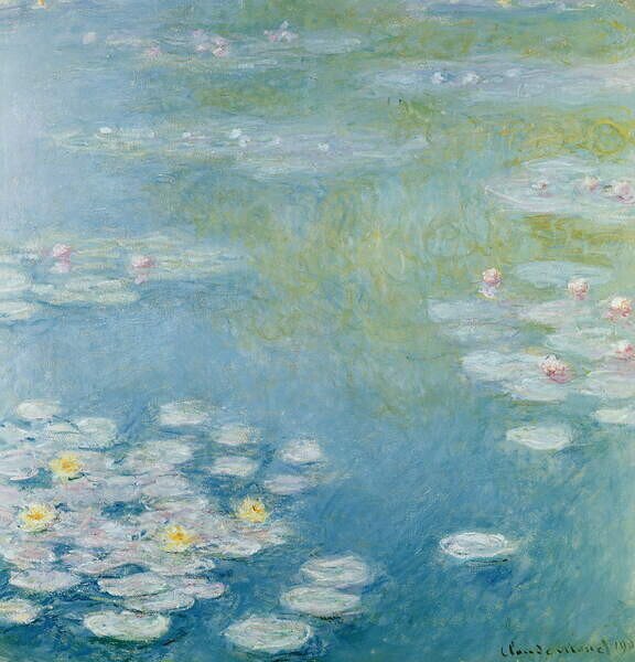 Monet, Claude - Festmény reprodukció Nympheas at Giverny, 1908, (40 x 40 cm)