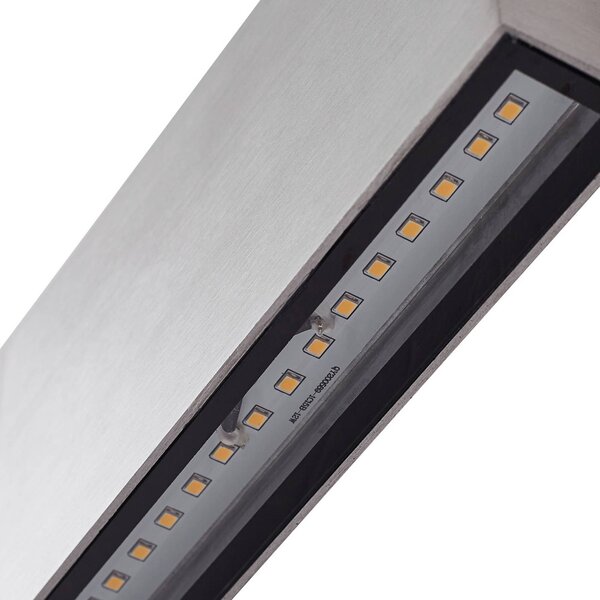 Lindby LED kültéri falilámpa Jarte, ezüst, fém, 17 cm, IP54, Króm / ezüst, Alumínium, Modern