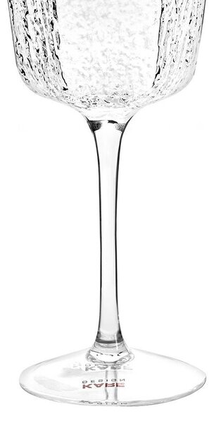 KARE Cascata Kézműves Texturált Borospohár 440ml Átlátszó