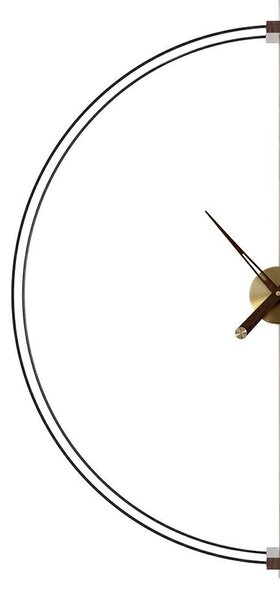 King Home Doble Ring Minimál Acél Fali Óra Fa Mutatókkal 60cm