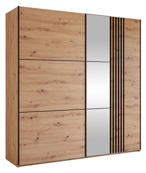 Gardróbszekrény Honolulu 253, Laminált forgácslap, 215x203x65cm, Artisan tölgy