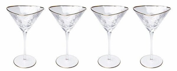 KARE Hommage Martini Kristálypohár Arany Szegéllyel 240ml
