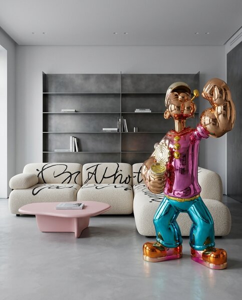 King Home Popeye Üvegszálas Dekorációs Figura 185 cm Többszínű
