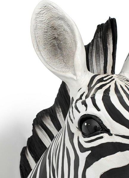 KARE Design Zebra Műgyanta Fali Dekoráció Fekete-Fehér