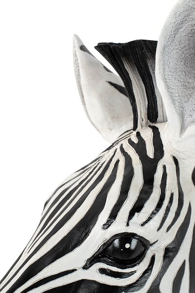 KARE Design Zebra Műgyanta Fali Dekoráció Fekete-Fehér