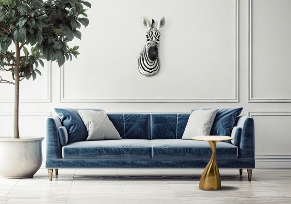 KARE Design Zebra Műgyanta Fali Dekoráció Fekete-Fehér
