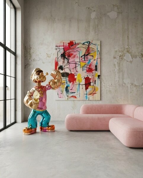 King Home Popeye Üvegszálas Dekorációs Figura 185 cm Többszínű