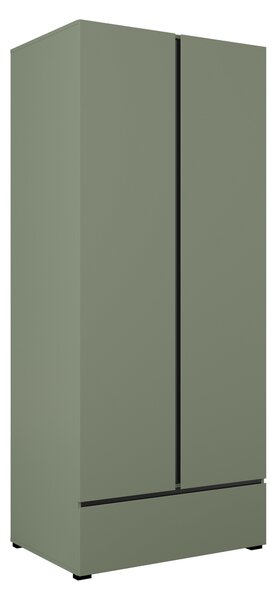Gardróbszekrény Alfere 118, Laminált forgácslap, 210x89x60cm, Zöld