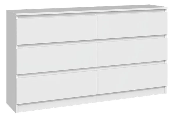 M6 140 2X3 komód, fehér