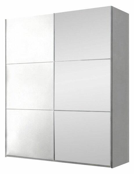 Gardróbszekrény Honolulu 124, Laminált forgácslap, 215x151x65cm, Fehér