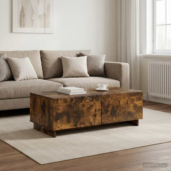 VidaXL Dohányzóasztal Füstös Tölgy 102 x 50,5 x 35 cm Szerelt Fa