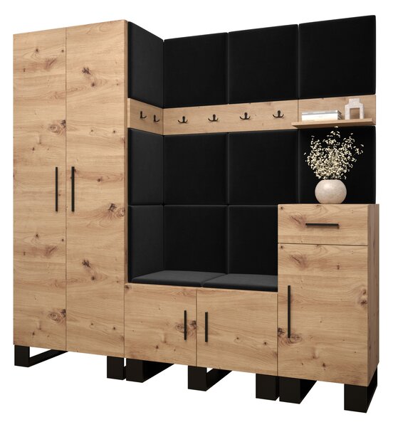 Előszobabútor Amanda 1 (artisan tölgy + fekete)