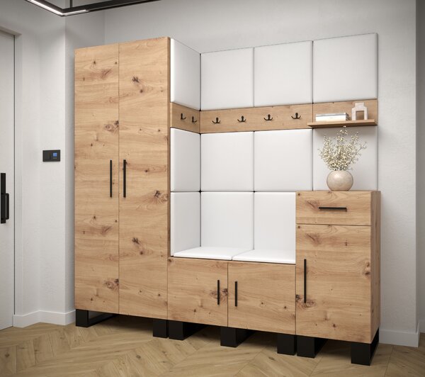 Előszobabútor Amanda 1 (artisan tölgy + fehér)