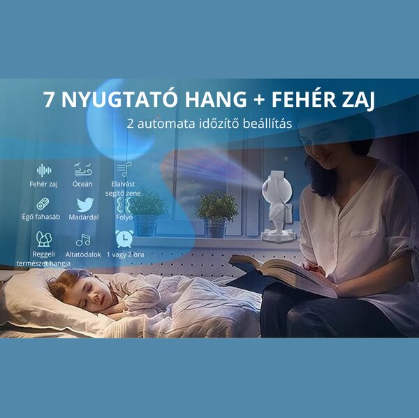 Bluetooth-os Asztronauta Galaxis Projektor Beépített Hangszóróval