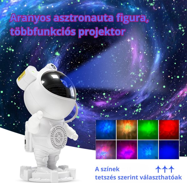 Bluetooth-os Asztronauta Galaxis Projektor Beépített Hangszóróval