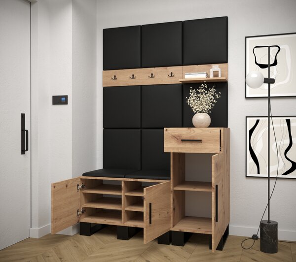 Előszobabútor Amanda 5 (artisan tölgy + bézs)