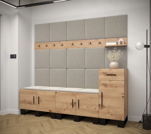 Előszobabútor Amanda 8 (artisan tölgy + bézs)
