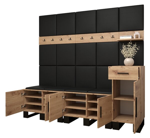 Előszobabútor Amanda 8 (artisan tölgy + bézs)