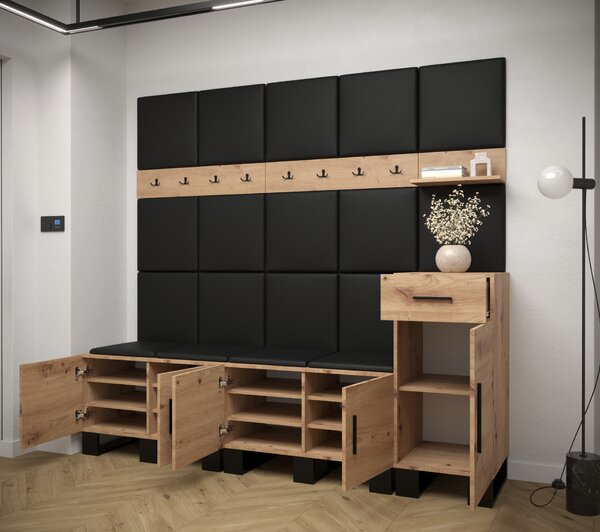 Előszobabútor Amanda 8 (artisan tölgy + bézs)