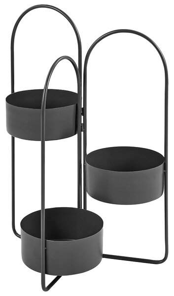Virágállvány COLUTENA 56 cm Fém Fekete