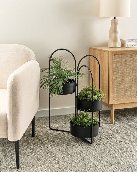 Virágállvány COLUTENA 56 cm Fém Fekete