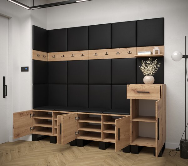 Előszobabútor Amanda 9 (artisan tölgy + bézs)