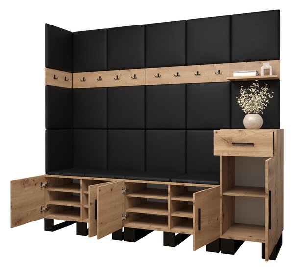 Előszobabútor Amanda 9 (artisan tölgy + bézs)