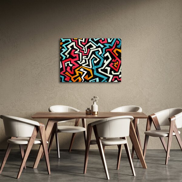 Grafikus absztrakciós kép (70x50 cm)