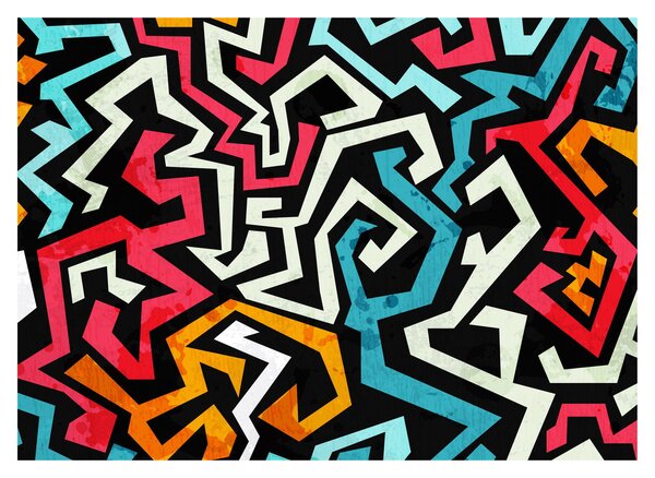 Grafikus absztrakciós kép (70x50 cm)