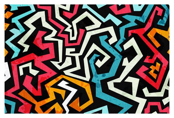 Grafikus absztrakciós kép (90x60 cm)