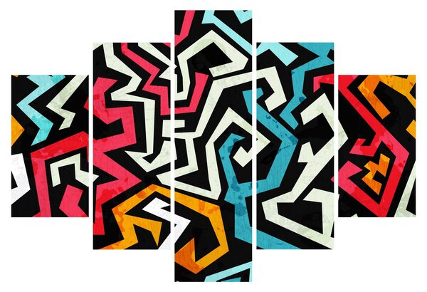 Grafikus absztrakciós kép (150x105 cm)