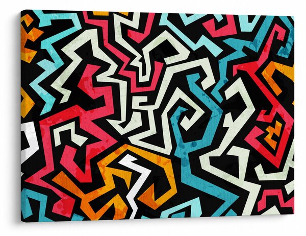 Grafikus absztrakciós kép (70x50 cm)