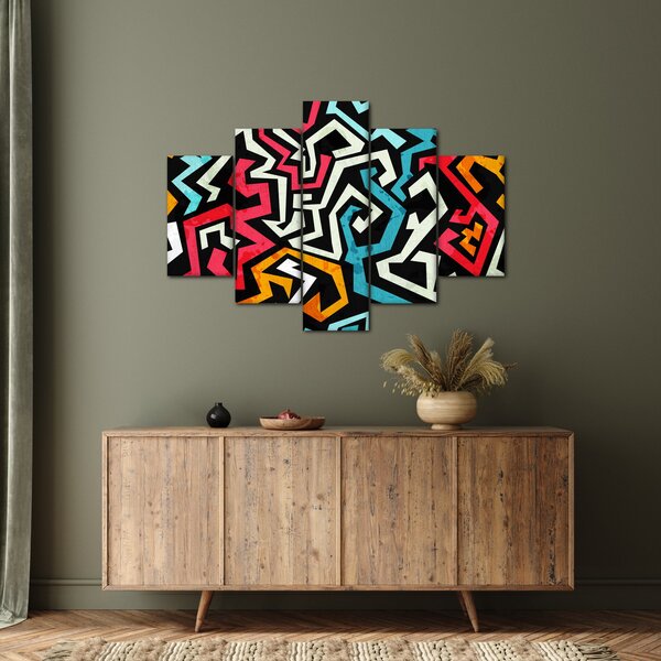 Grafikus absztrakciós kép (150x105 cm)