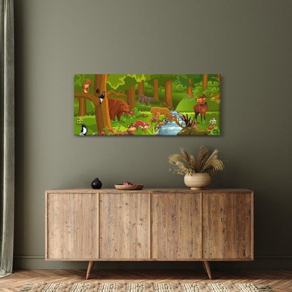 Gyermek kép állatokkal (120x50 cm)