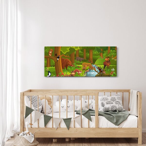 Gyermek kép állatokkal (120x50 cm)