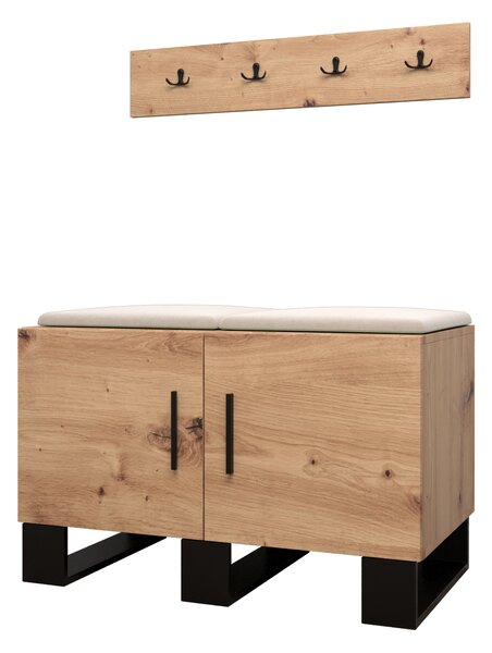 Előszobabútor Amanda 21 (artisan tölgy + bézs)