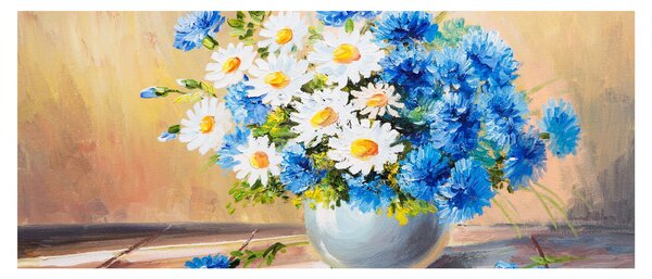 Festett kép egy váza virágról (120x50 cm)