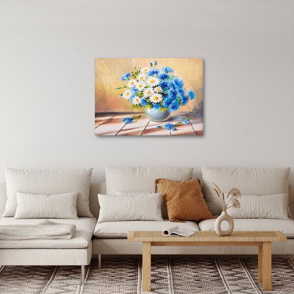 Festett kép egy váza virágról (70x50 cm)