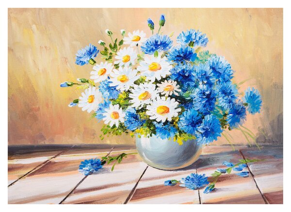 Festett kép egy váza virágról (70x50 cm)