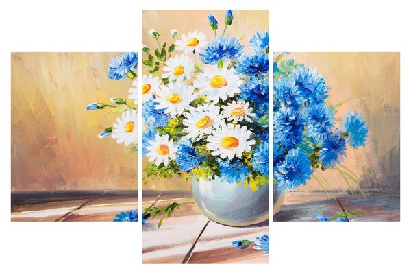 Festett kép egy váza virágról (90x60 cm)