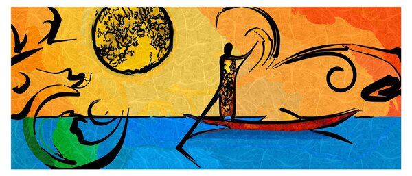 Egy ősi festmény képe (120x50 cm)